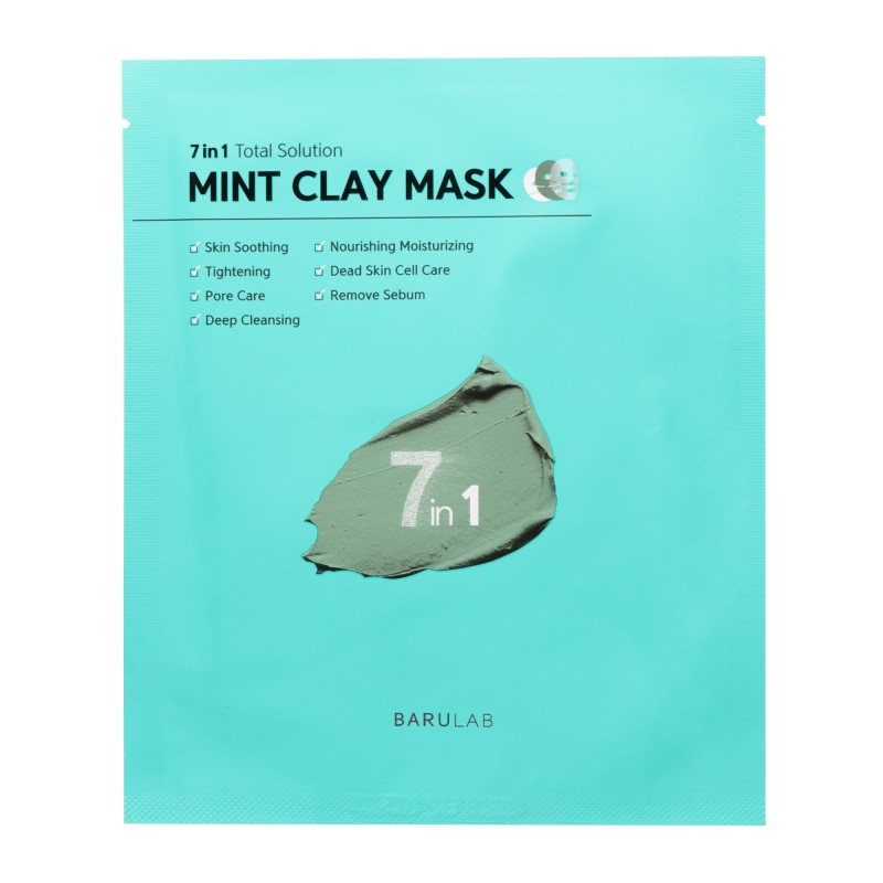 Mascarilla de tejido purificante con arcilla y extracto de menta - Barulab | MiiN Cosmetics