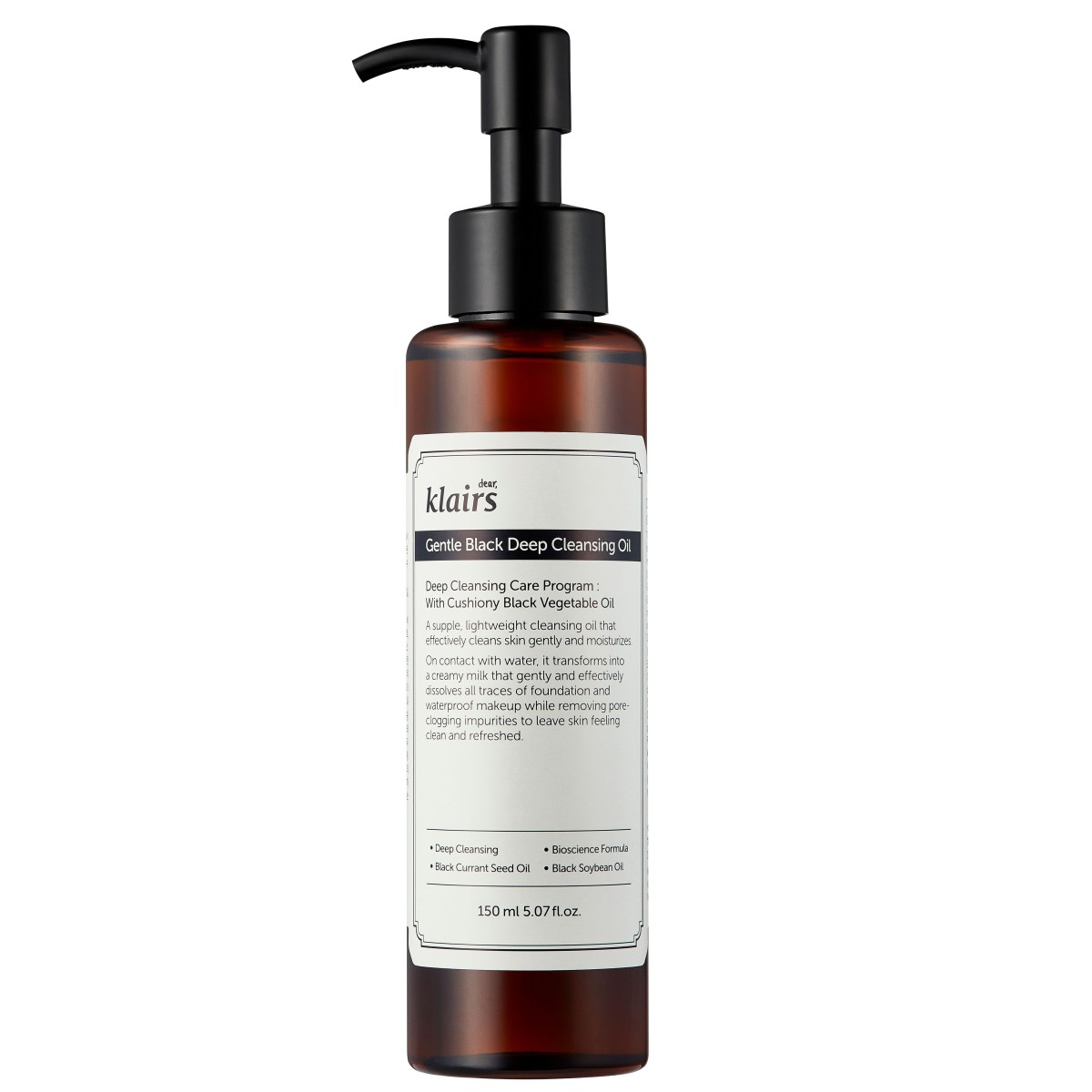 Gentle Black Deep Cleansing Oil - Klairs | MiiN