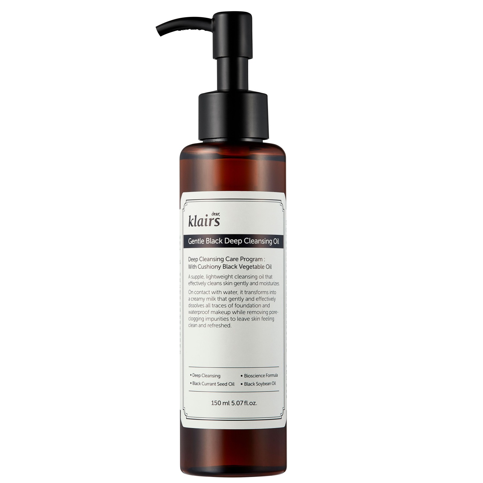 Gentle Black Deep Cleansing Oil - Klairs | MiiN