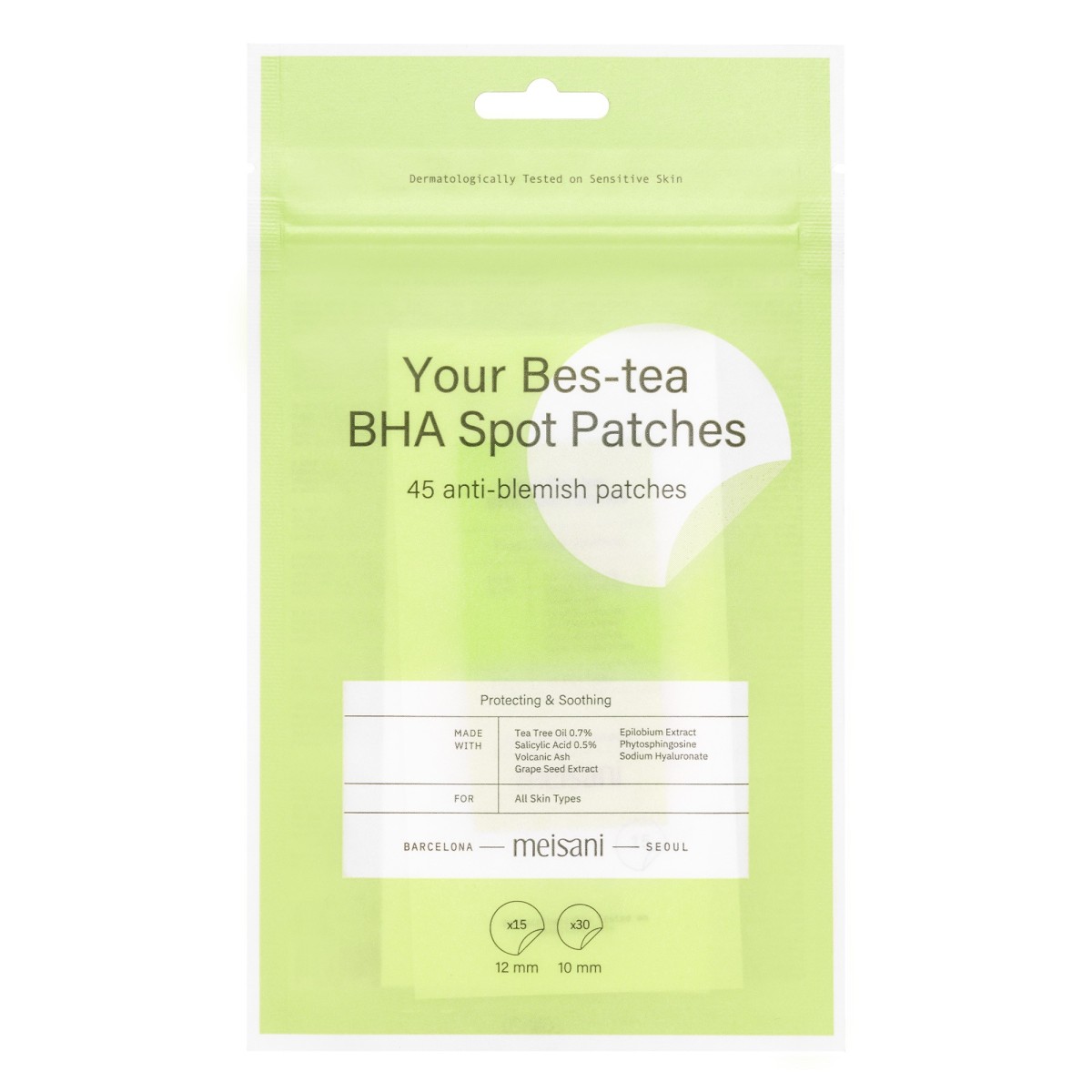 Parches para granos con BHA y árbol de té de Meisani | MiiN Cosmetics