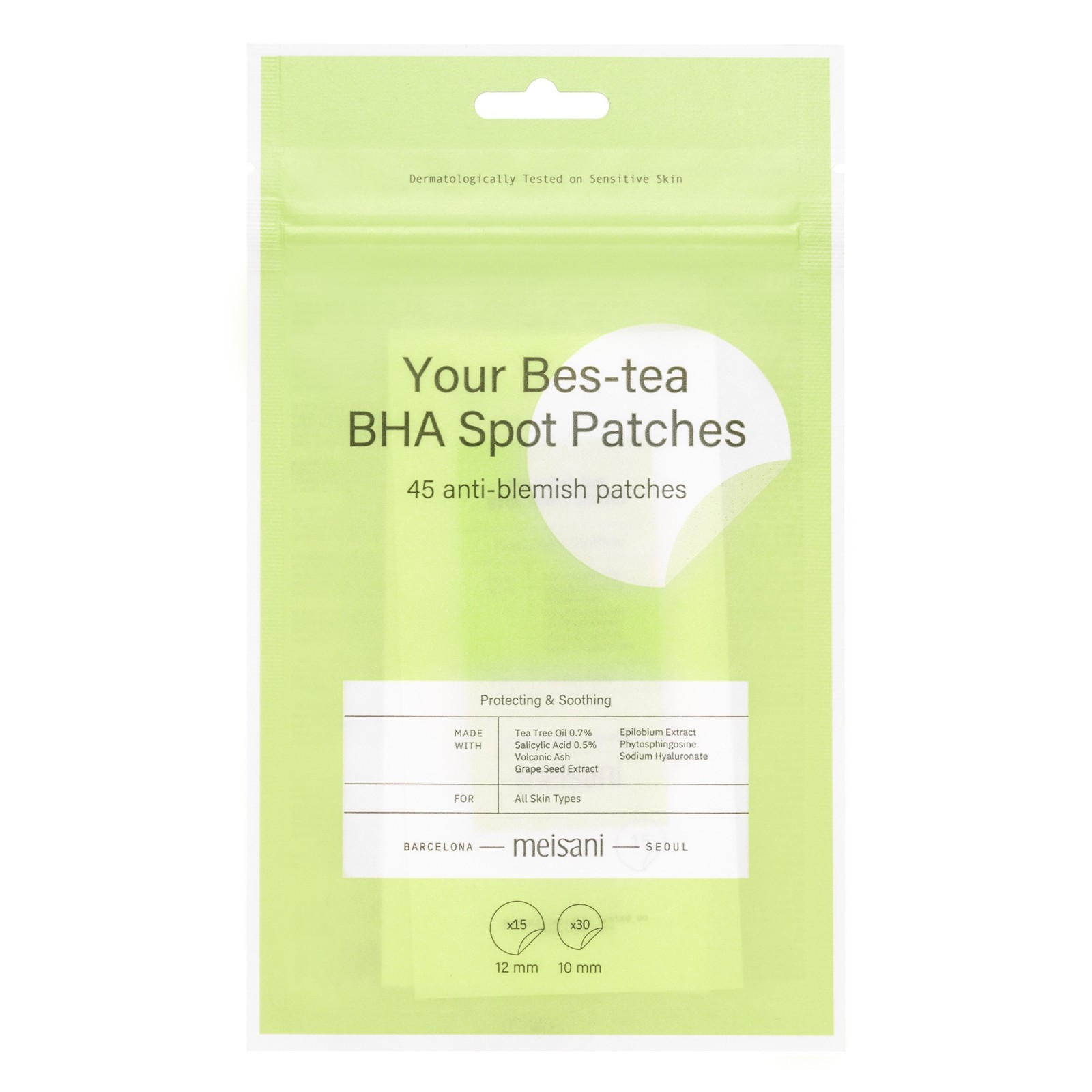 Parches para granos con BHA y árbol de té de Meisani | MiiN Cosmetics
