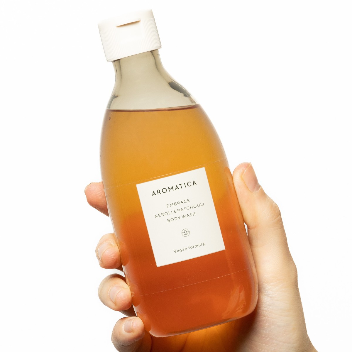 Gel de ducha revitalizante con neroli y pachuli de Aromatica | MiiN Cosmetics