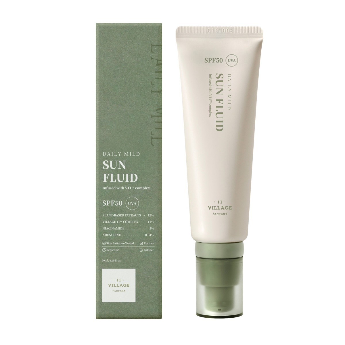Protector solar Daily Mild Fluid · Village 11 | MiiN Cosmetics